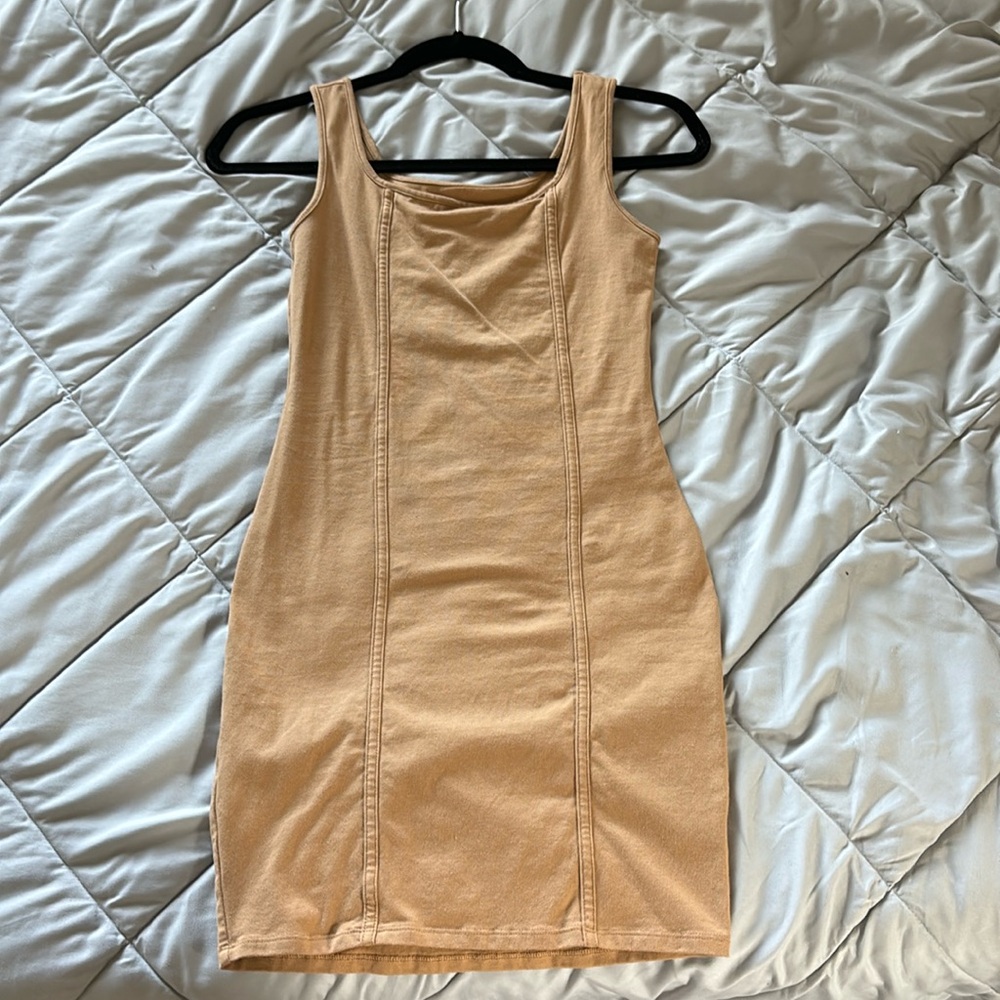Light brown mini dress
